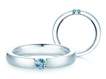 Verlobungsring Infinity Colour in Silber 925/- mit Blautopas 0,15ct