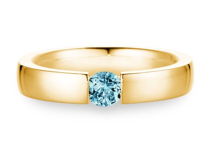 Verlobungsring Infinity Colour in 9K Gelbgold mit Blautopas 0,50ct