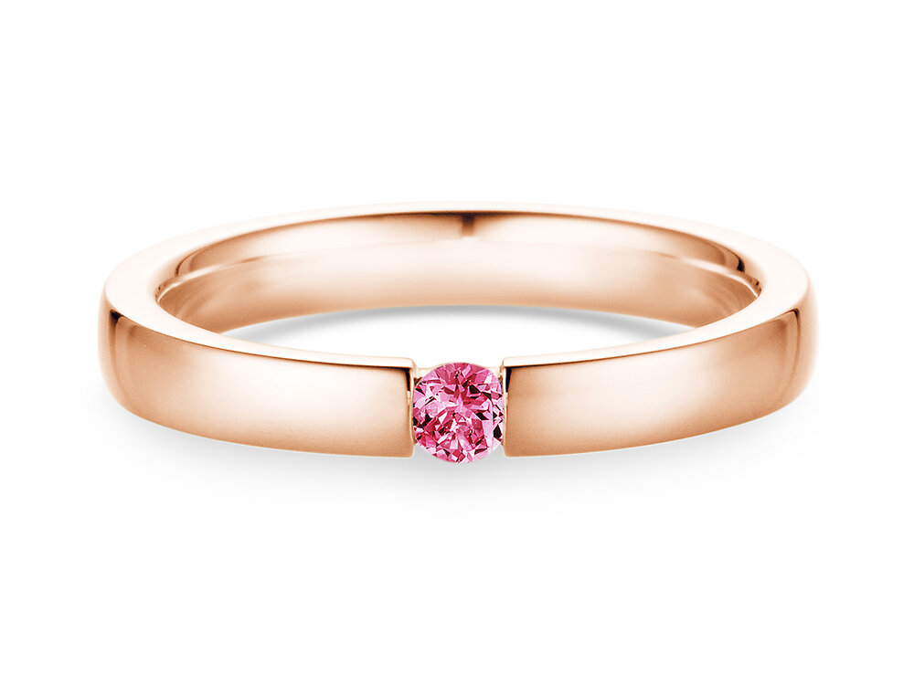 Verlobungsring Infinity Colour in 14K Roségold mit Pinker Turmalin 0,05ct