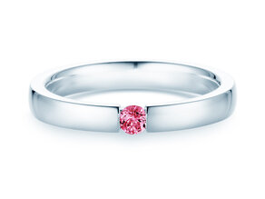 Verlobungsring Infinity Colour in Silber 925/- mit Pinker Turmalin 0,05ct