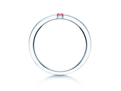 Verlobungsring Infinity Colour in Silber 925/- mit Pinker Turmalin 0,05ct