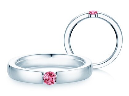 Verlobungsring Infinity Colour in Platin 950/- mit Pinker Turmalin 0,15ct