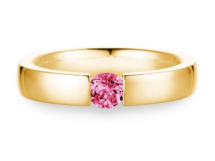 Verlobungsring Infinity Colour in 9K Gelbgold mit Pinker Turmalin 0,50ct