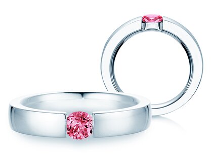 Verlobungsring Infinity Colour in Platin 950/- mit Pinker Turmalin 0,50ct