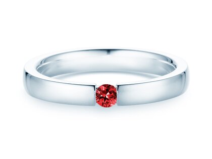 Verlobungsring Infinity Colour in 18K Weißgold mit Rubin 0,10ct