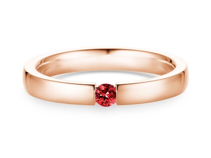 Verlobungsring Infinity Colour in 18K Roségold mit Rubin 0,10ct