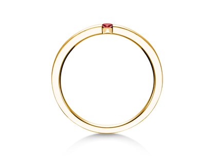 Verlobungsring Infinity Colour in 18K Gelbgold mit Rubin 0,10ct