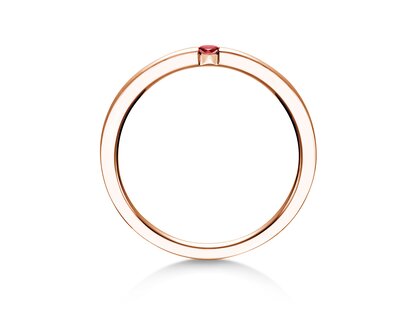 Verlobungsring Infinity Colour in 18K Roségold mit Rubin 0,10ct