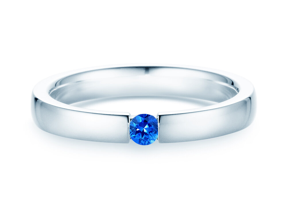 Verlobungsring Infinity Colour in Silber 925/- mit Saphir 0,05ct