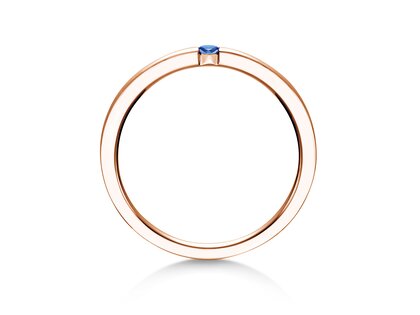 Verlobungsring Infinity Colour in 14K Roségold mit Saphir 0,03ct