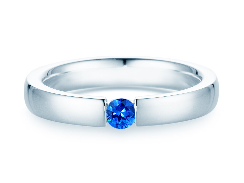 Verlobungsring Infinity Colour in Silber 925/- mit Saphir 0,15ct