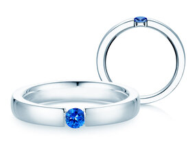 Verlobungsring Infinity Colour in Platin 950/- mit Saphir 0,15ct