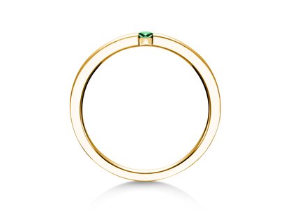 Verlobungsring Infinity Colour in 14K Gelbgold mit Smaragd 0,03ct