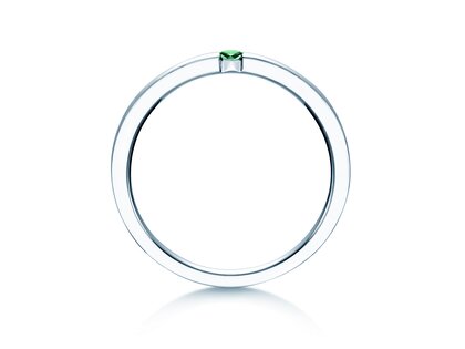 Verlobungsring Infinity Colour in Silber 925/- mit Smaragd 0,03ct