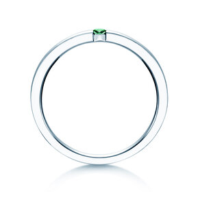 Verlobungsring Infinity Colour in Silber 925/- mit Smaragd 0,03ct