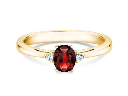 Verlobungsring Life in 18K Gelbgold mit Rubin 0,25ct und Diamanten 0,03ct