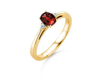 Verlobungsring Life in 18K Gelbgold mit Rubin 0,25ct und Diamanten 0,03ct