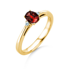 Verlobungsring Life in 18K Gelbgold mit Rubin 0,25ct und Diamanten 0,03ct
