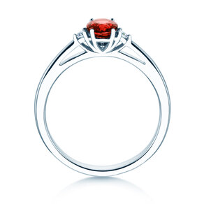 Verlobungsring Life in 9K Weißgold mit Rubin 0,25ct und Diamanten 0,03ct