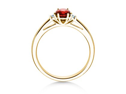 Verlobungsring Life in 18K Gelbgold mit Rubin 0,25ct und Diamanten 0,03ct