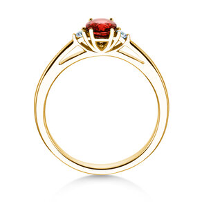 Verlobungsring Life in 18K Gelbgold mit Rubin 0,25ct und Diamanten 0,03ct