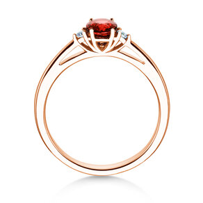 Verlobungsring Life in 9K Roségold mit Rubin 0,25ct und Diamanten 0,03ct