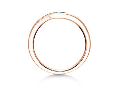 Verlobungsring Twist Colour in 9K Roségold mit Blautopas 0,10ct