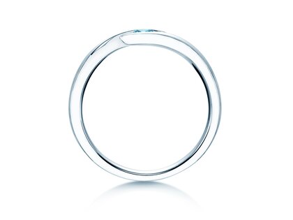 Verlobungsring Twist Colour in 14K Weißgold mit Blautopas 0,05ct