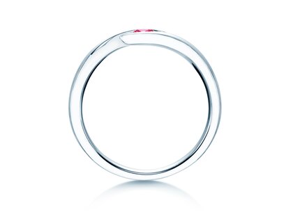Verlobungsring Twist Colour in Silber 925/- mit Pinker Turmalin 0,05ct