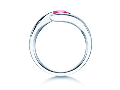 Verlobungsring Twist Colour in 14K Weißgold mit Pinker Turmalin 0,50ct