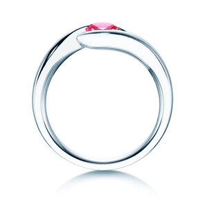 Verlobungsring Twist Colour in 14K Weißgold mit Pinker Turmalin 0,50ct