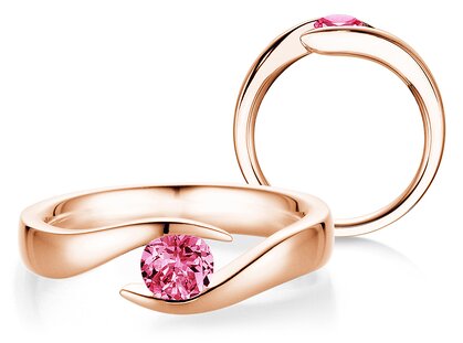 Verlobungsring Twist Colour in 18K Roségold mit Pinker Turmalin 0,50ct