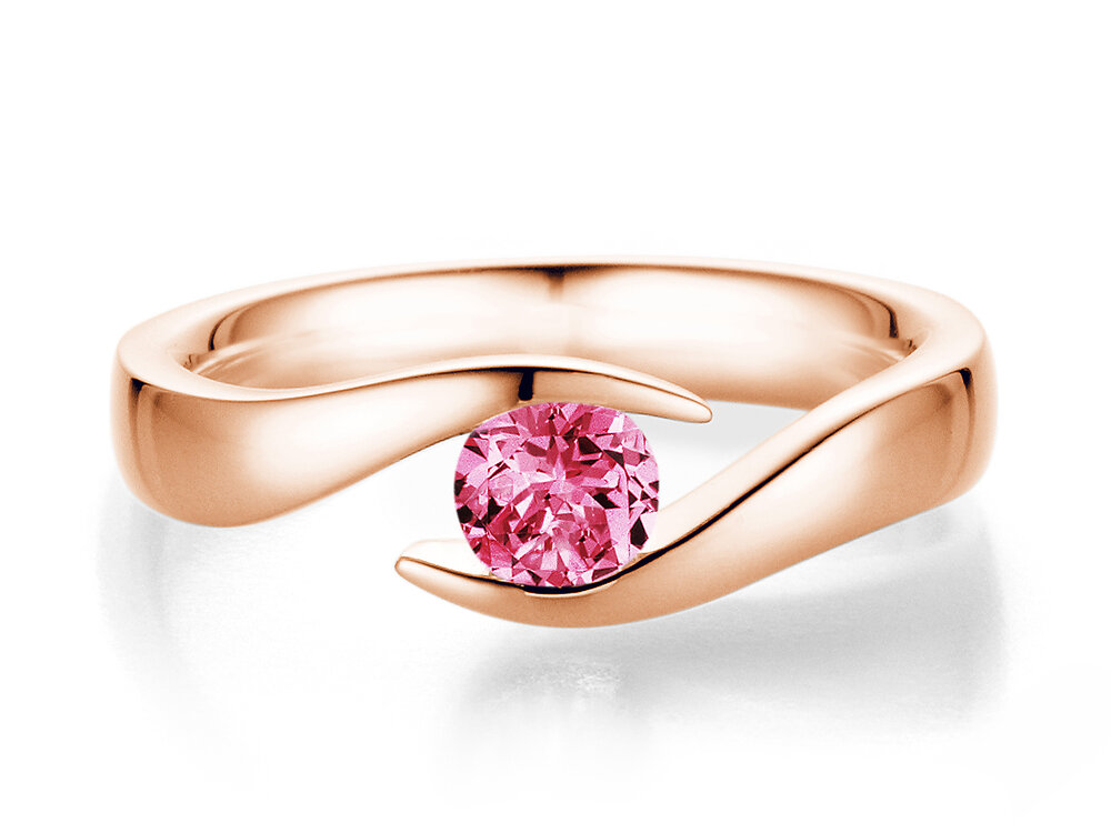 Verlobungsring Twist Colour in 9K Roségold mit Pinker Turmalin 0,50ct
