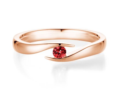 Verlobungsring Twist Colour in 9K Roségold mit Rubin 0,05ct