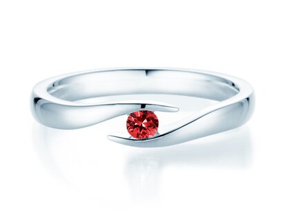 Verlobungsring Twist Colour in Silber 925/- mit Rubin 0,05ct
