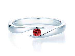 Verlobungsring Twist Colour in Silber 925/- mit Rubin 0,05ct