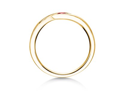 Verlobungsring Twist Colour in 14K Gelbgold mit Rubin 0,05ct