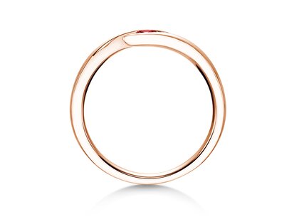 Verlobungsring Twist Colour in 9K Roségold mit Rubin 0,05ct