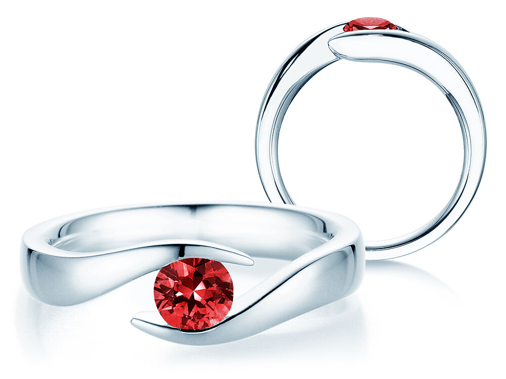 Verlobungsring Twist Colour in Platin 950/- mit Rubin 0,50ct