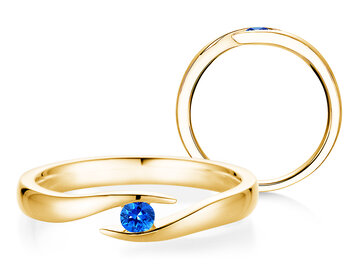 Verlobungsring Twist Colour in Silber 925/- mit Saphir 0,05ct