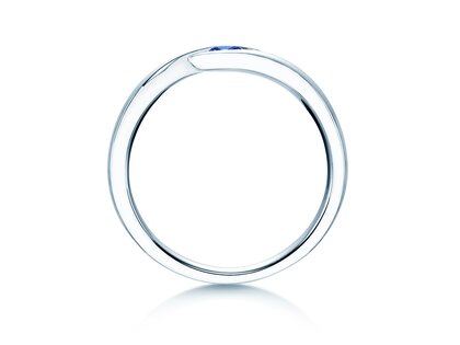Verlobungsring Twist Colour in Silber 925/- mit Saphir 0,10ct