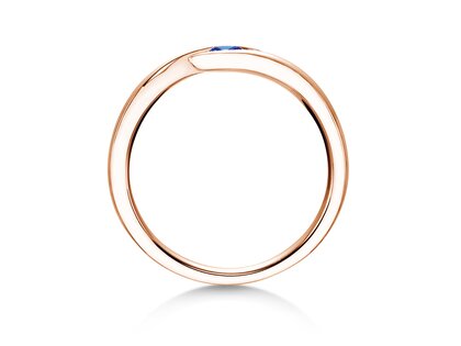 Verlobungsring Twist Colour in 14K Roségold mit Saphir 0,05ct