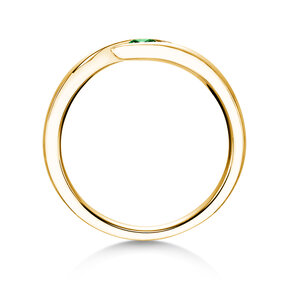 Verlobungsring Twist Colour in 9K Gelbgold mit Smaragd 0,05ct
