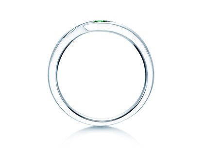 Verlobungsring Twist Colour in Silber 925/- mit Smaragd 0,05ct