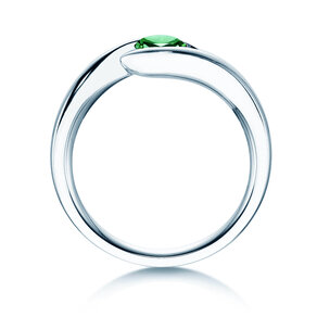 Verlobungsring Twist Colour in 9K Weißgold mit Smaragd 0,50ct
