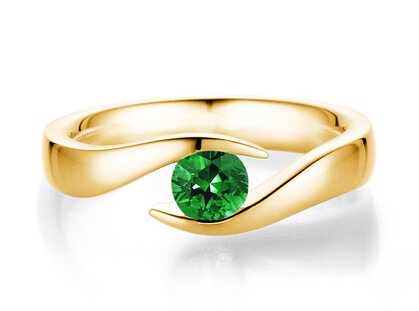 Verlobungsring Twist Colour in 18K Gelbgold mit Smaragd 0,50ct