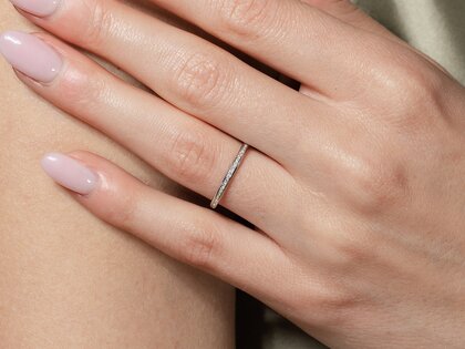 Verlobungsring Alliance in 18K Weißgold mit Diamanten 0,125ct G/SI