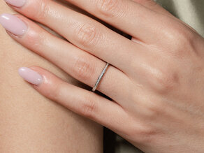 Verlobungsring Alliance in 18K Weißgold mit Diamanten 0,125ct G/SI