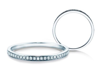 Verlobungsring Alliance in 18K Weißgold mit Diamanten 0,125ct G/SI