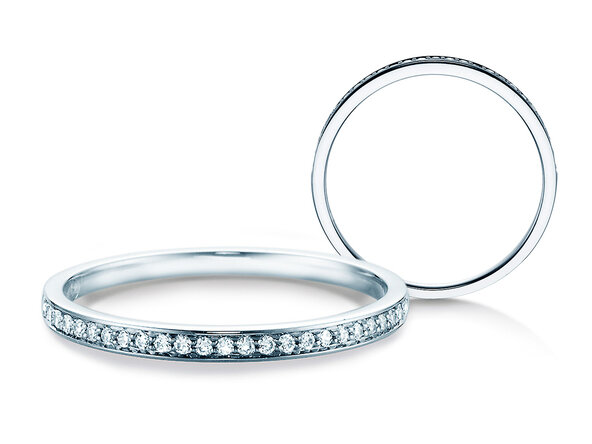 Verlobungsring Alliance in 18K Weißgold mit Diamanten 0,125ct G/SI